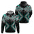 Turquoise Aotearoa Tukutuku Manawa Tapu Hoodie Ta Moko Toi Maori