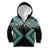 Turquoise Aotearoa Tukutuku Manawa Tapu Kid Hoodie Ta Moko Toi Maori