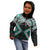 Turquoise Aotearoa Tukutuku Manawa Tapu Kid Hoodie Ta Moko Toi Maori