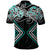 Turquoise Aotearoa Tukutuku Manawa Tapu Polo Shirt Ta Moko Toi Maori