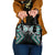 Turquoise Aotearoa Tukutuku Manawa Tapu Shoulder Handbag Ta Moko Toi Maori