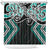 Turquoise Aotearoa Tukutuku Manawa Tapu Shower Curtain Ta Moko Toi Maori