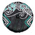 Turquoise Aotearoa Tukutuku Manawa Tapu Spare Tire Cover Ta Moko Toi Maori