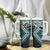 Turquoise Aotearoa Tukutuku Manawa Tapu Tumbler With Handle Ta Moko Toi Maori