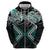 Turquoise Aotearoa Tukutuku Manawa Tapu Zip Hoodie Ta Moko Toi Maori