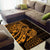 Gold Couple Dolphins Maori Polynesian Style Area Rug