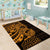 Gold Couple Dolphins Maori Polynesian Style Area Rug