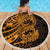 Gold Couple Dolphins Maori Polynesian Style Beach Blanket