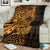 Gold Couple Dolphins Maori Polynesian Style Blanket