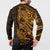 Gold Couple Dolphins Maori Polynesian Style Button Sweatshirt