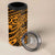 Gold Couple Dolphins Maori Polynesian Style 4 in 1 Can Cooler Tumbler