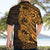 Gold Couple Dolphins Maori Polynesian Style Hawaiian Shirt