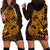 Gold Couple Dolphins Maori Polynesian Style Hoodie Dress