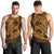 Gold Couple Dolphins Maori Polynesian Style Men Tank Top