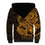 Gold Couple Dolphins Maori Polynesian Style Sherpa Hoodie