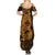 Gold Couple Dolphins Maori Polynesian Style Summer Maxi Dress