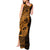 Gold Couple Dolphins Maori Polynesian Style Tank Maxi Dress