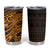 Gold Couple Dolphins Maori Polynesian Style Tumbler Cup