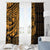 Gold Couple Dolphins Maori Polynesian Style Window Curtain