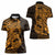 Gold Couple Dolphins Maori Polynesian Style Women Polo Shirt