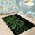 Green Couple Dolphins Maori Polynesian Style Area Rug