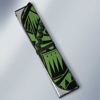 Green Couple Dolphins Maori Polynesian Style Auto Sun Shade - Polynesian Pride