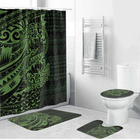 Green Couple Dolphins Maori Polynesian Style Bathroom Set - Polynesian Pride