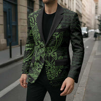 Green Couple Dolphins Maori Polynesian Style Blazer - Polynesian Pride