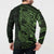 Green Couple Dolphins Maori Polynesian Style Button Sweatshirt