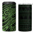 Green Couple Dolphins Maori Polynesian Style 4 in 1 Can Cooler Tumbler