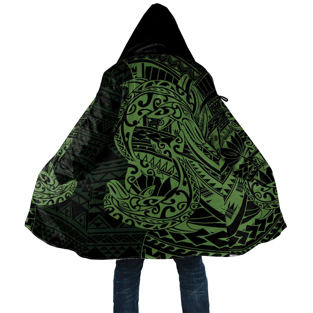 Green Couple Dolphins Maori Polynesian Style Cloak - Polynesian Pride