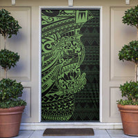 Green Couple Dolphins Maori Polynesian Style Door Cover - Polynesian Pride