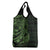 Green Couple Dolphins Maori Polynesian Style Grocery Bag