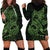 Green Couple Dolphins Maori Polynesian Style Hoodie Dress