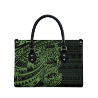 Green Couple Dolphins Maori Polynesian Style Leather Bag - Polynesian Pride