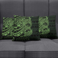 Green Couple Dolphins Maori Polynesian Style Pillow Cover - Polynesian Pride