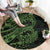 Green Couple Dolphins Maori Polynesian Style Round Carpet