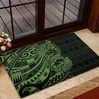 Green Couple Dolphins Maori Polynesian Style Rubber Doormat