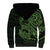 Green Couple Dolphins Maori Polynesian Style Sherpa Hoodie