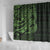 Green Couple Dolphins Maori Polynesian Style Shower Curtain