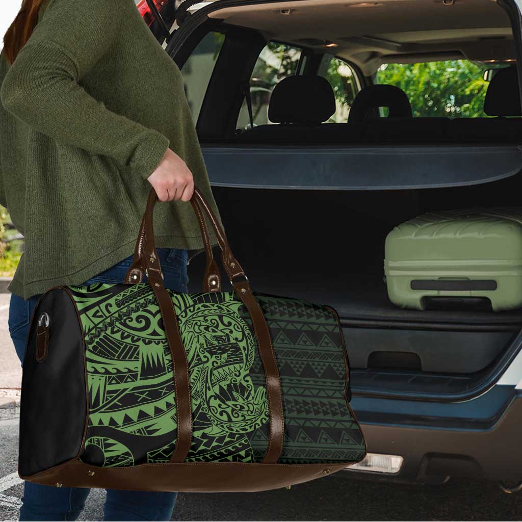 Green Couple Dolphins Maori Polynesian Style Travel Bag - Polynesian Pride