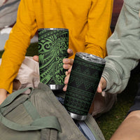 Green Couple Dolphins Maori Polynesian Style Tumbler Cup