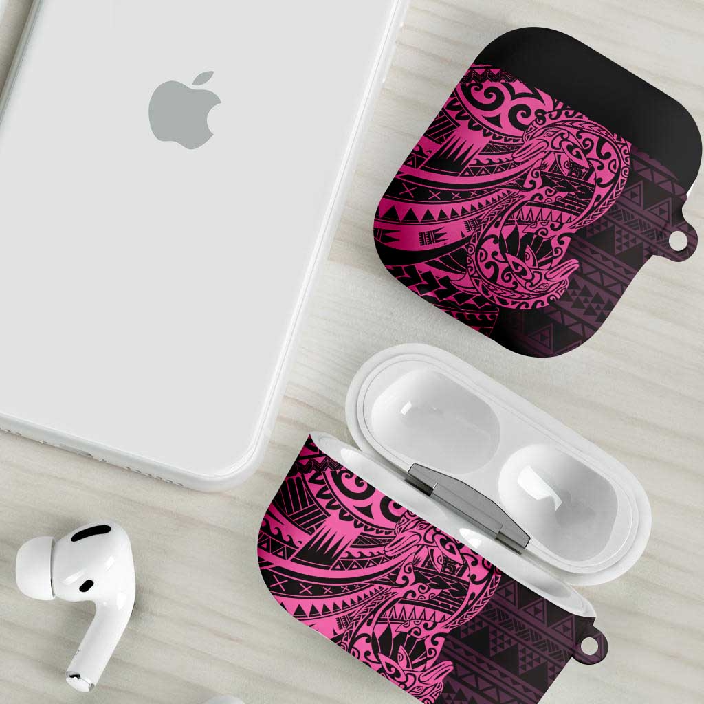 Pink Couple Dolphins Maori Polynesian Style AirPods Case - Polynesian Pride
