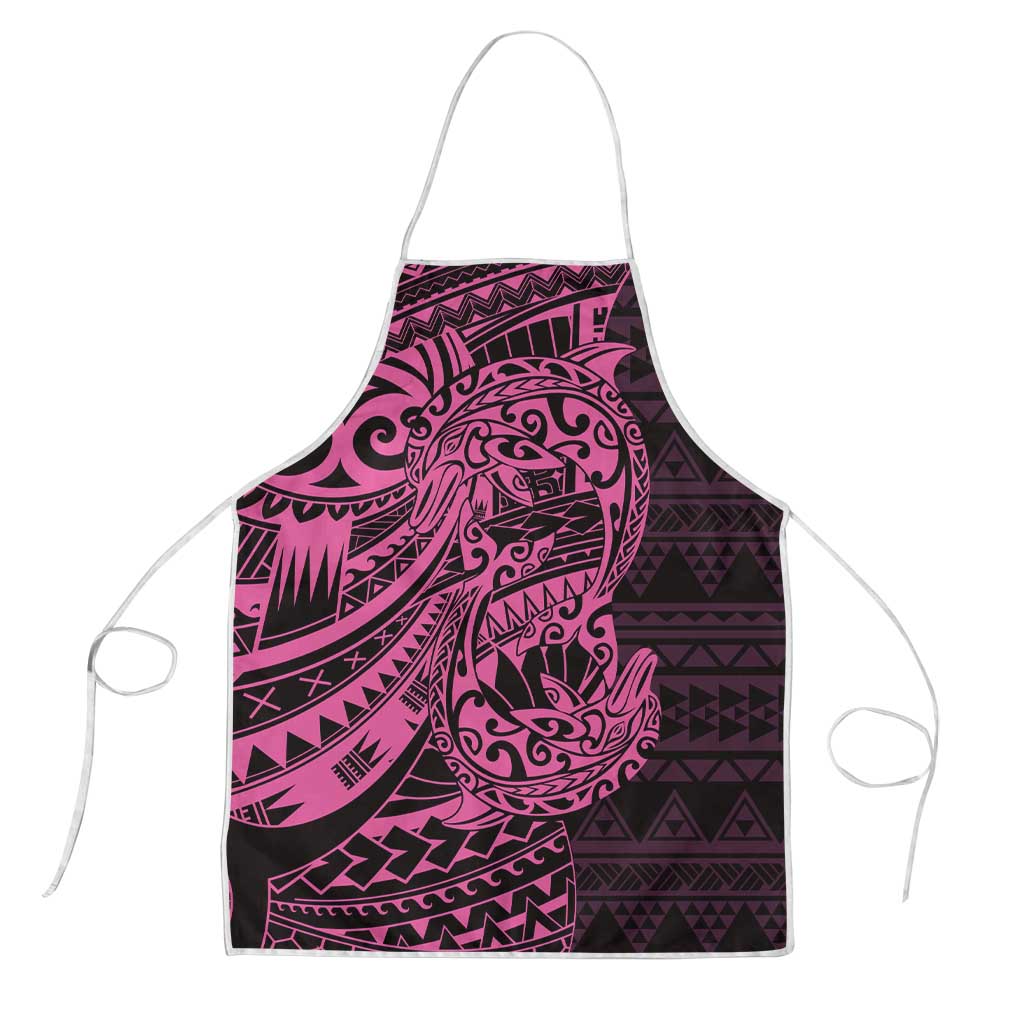 Pink Couple Dolphins Maori Polynesian Style Apron - Polynesian Pride