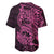 Pink Couple Dolphins Maori Polynesian Style Baseball Jersey