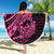 Pink Couple Dolphins Maori Polynesian Style Beach Blanket