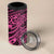 Pink Couple Dolphins Maori Polynesian Style 4 in 1 Can Cooler Tumbler