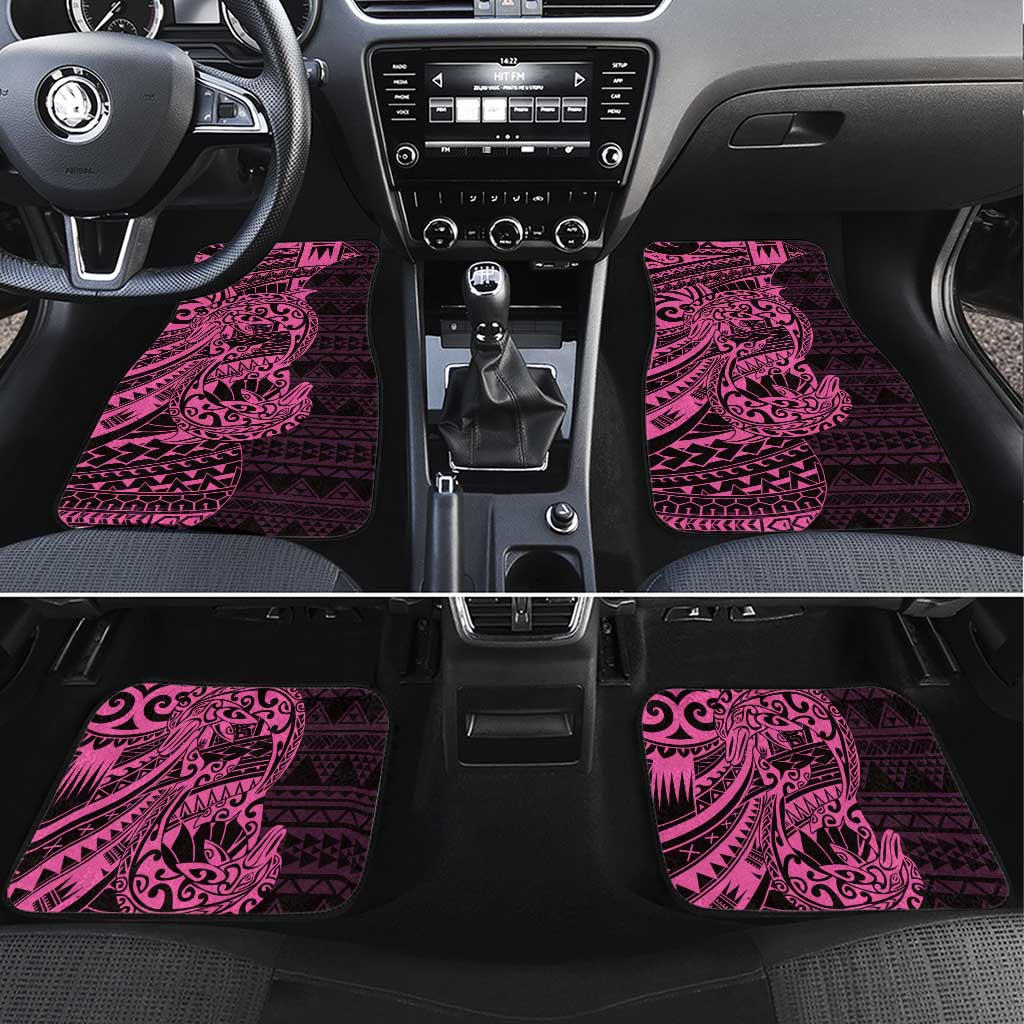 Pink Couple Dolphins Maori Polynesian Style Car Mats