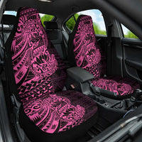 Pink Couple Dolphins Maori Polynesian Style Car Seat Cover
