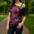 Pink Couple Dolphins Maori Polynesian Style Cross Shoulder Shirt - Polynesian Pride